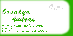 orsolya andras business card